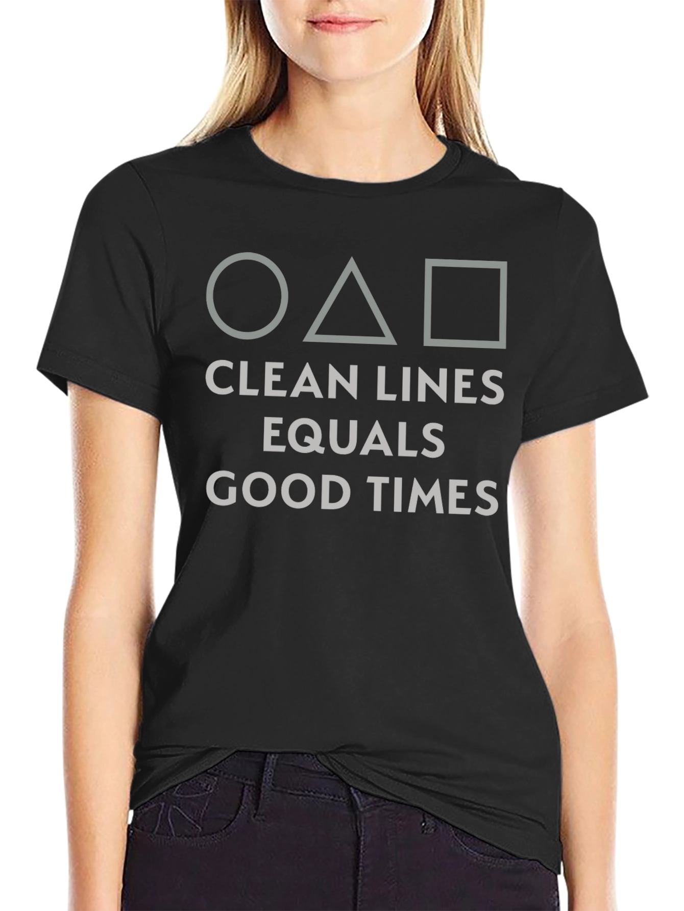 Geometric Graphic Tee - Clean Lines Good Times Shirt