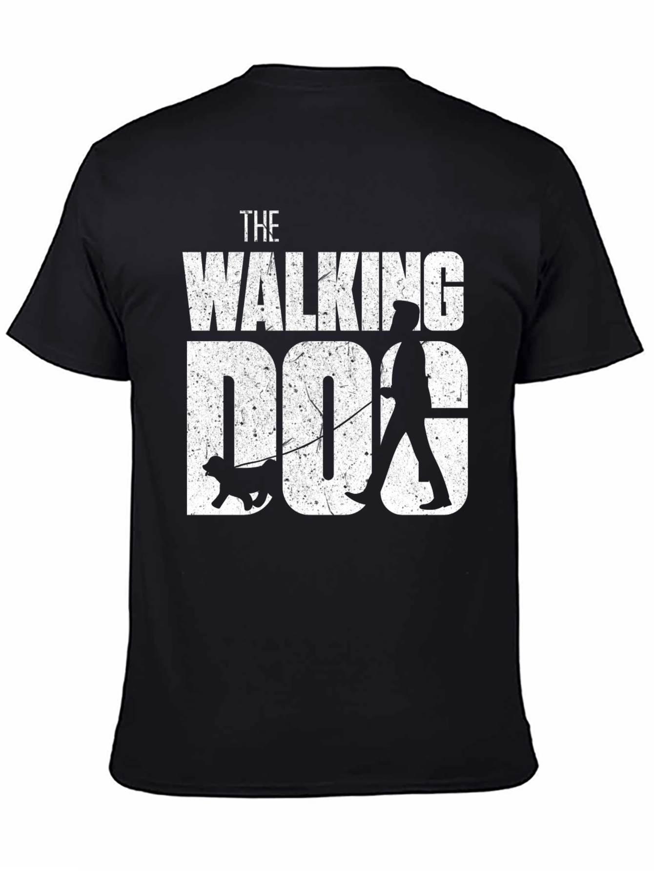 The Walking Dog Graphic Tee - Black Casual T-Shirt