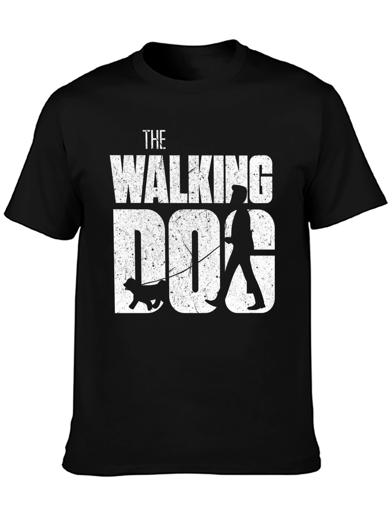 The Walking Dog Graphic Tee - Black Casual T-Shirt