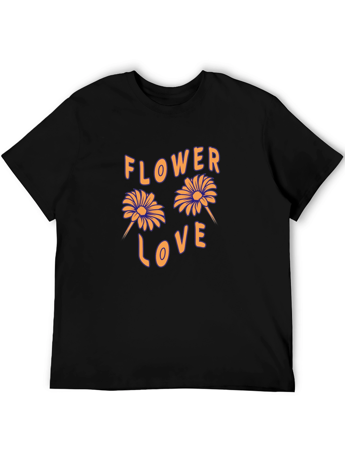 Flower Love Graphic Tee - Retro Style