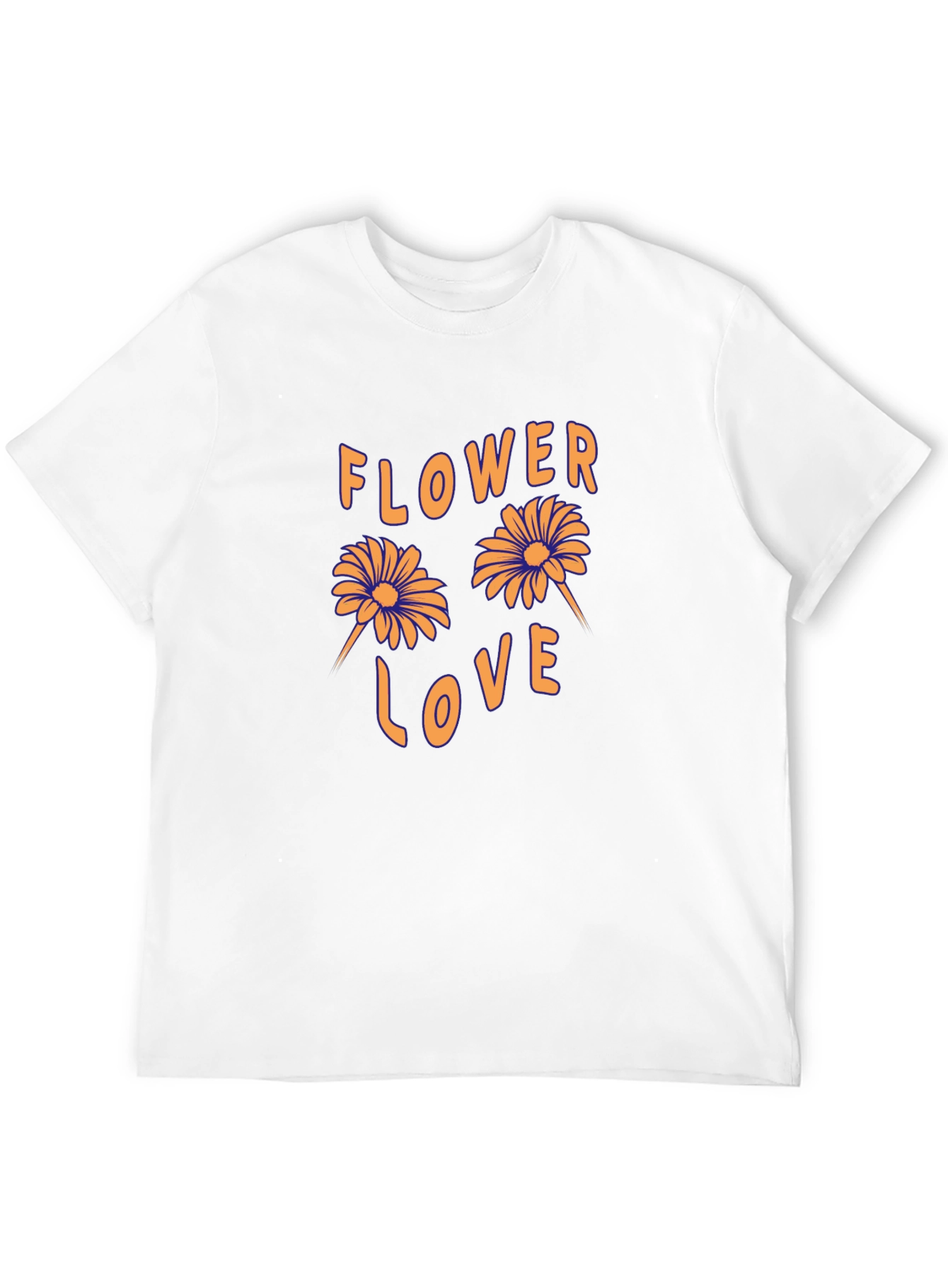 Flower Love Graphic Tee - Retro Style