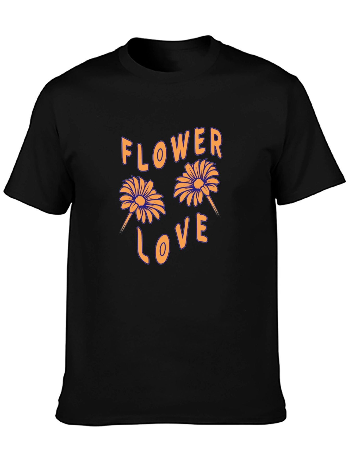 Flower Love Graphic Tee - Retro Style
