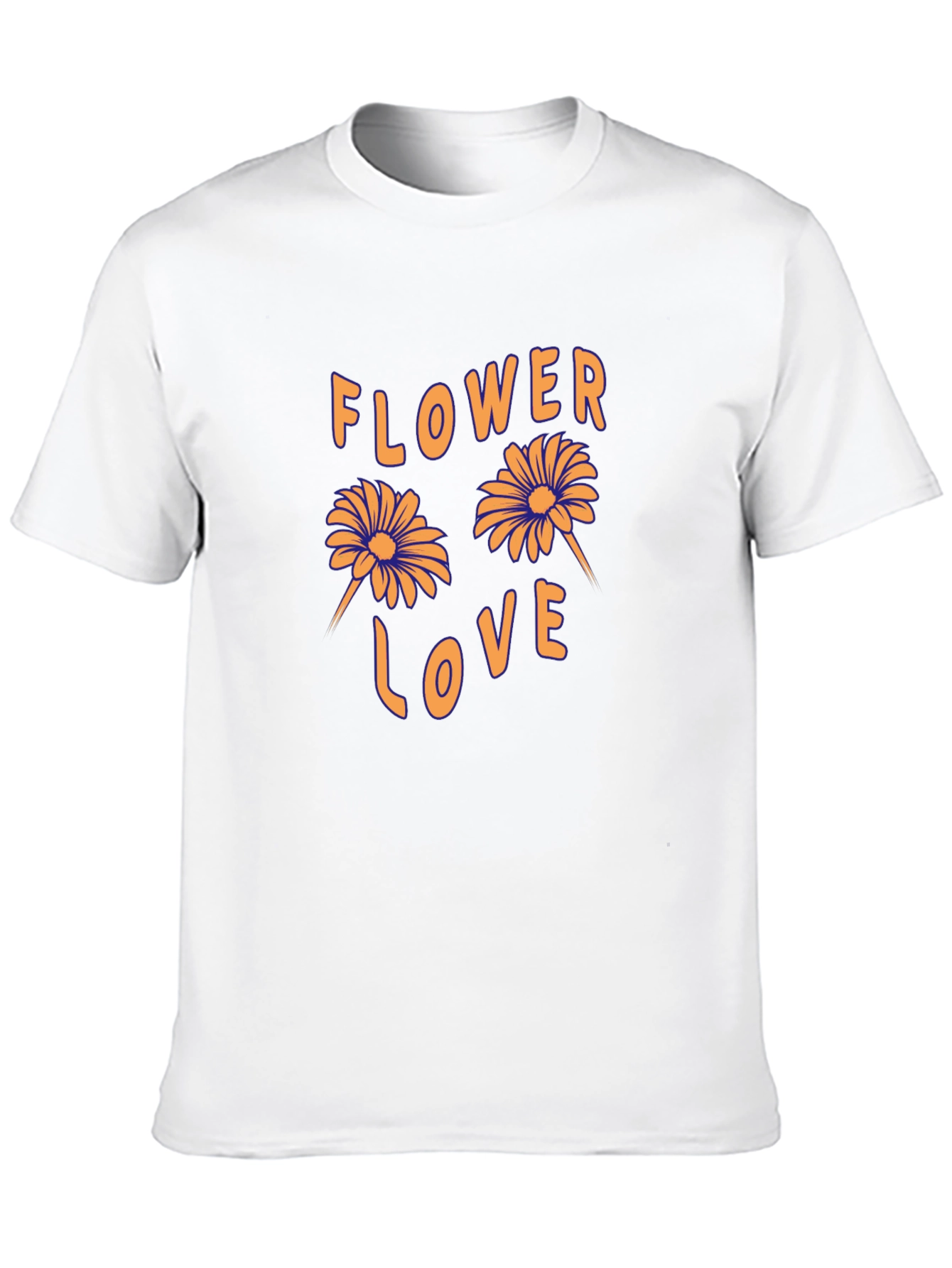 Flower Love Graphic Tee - Retro Style