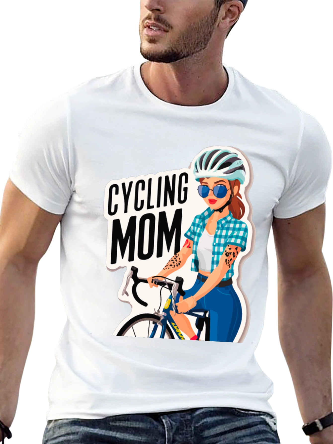 Cycling Mom Graphic Tee - Bike Lover T-Shirt