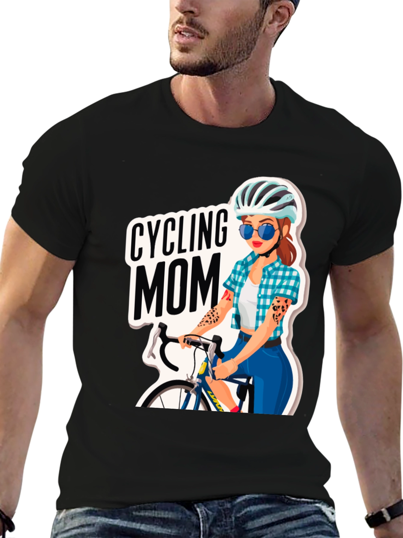 Cycling Mom Graphic Tee - Bike Lover T-Shirt
