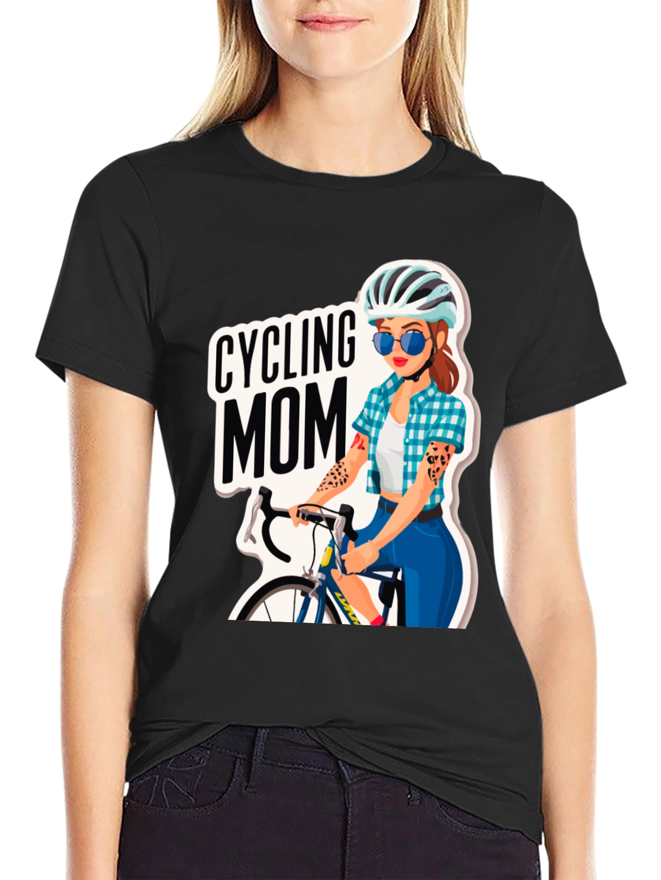 Cycling Mom Graphic Tee - Bike Lover T-Shirt