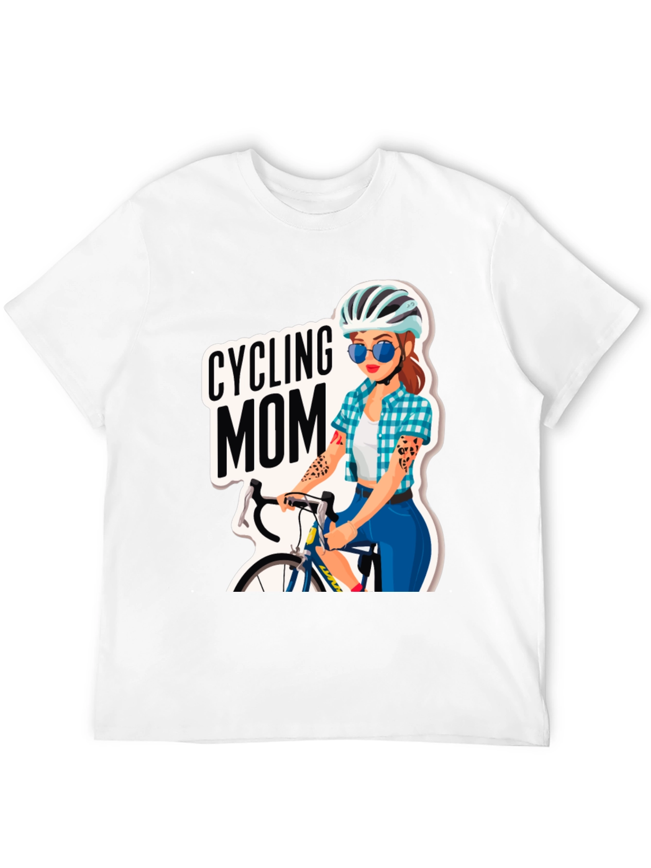 Cycling Mom Graphic Tee - Bike Lover T-Shirt