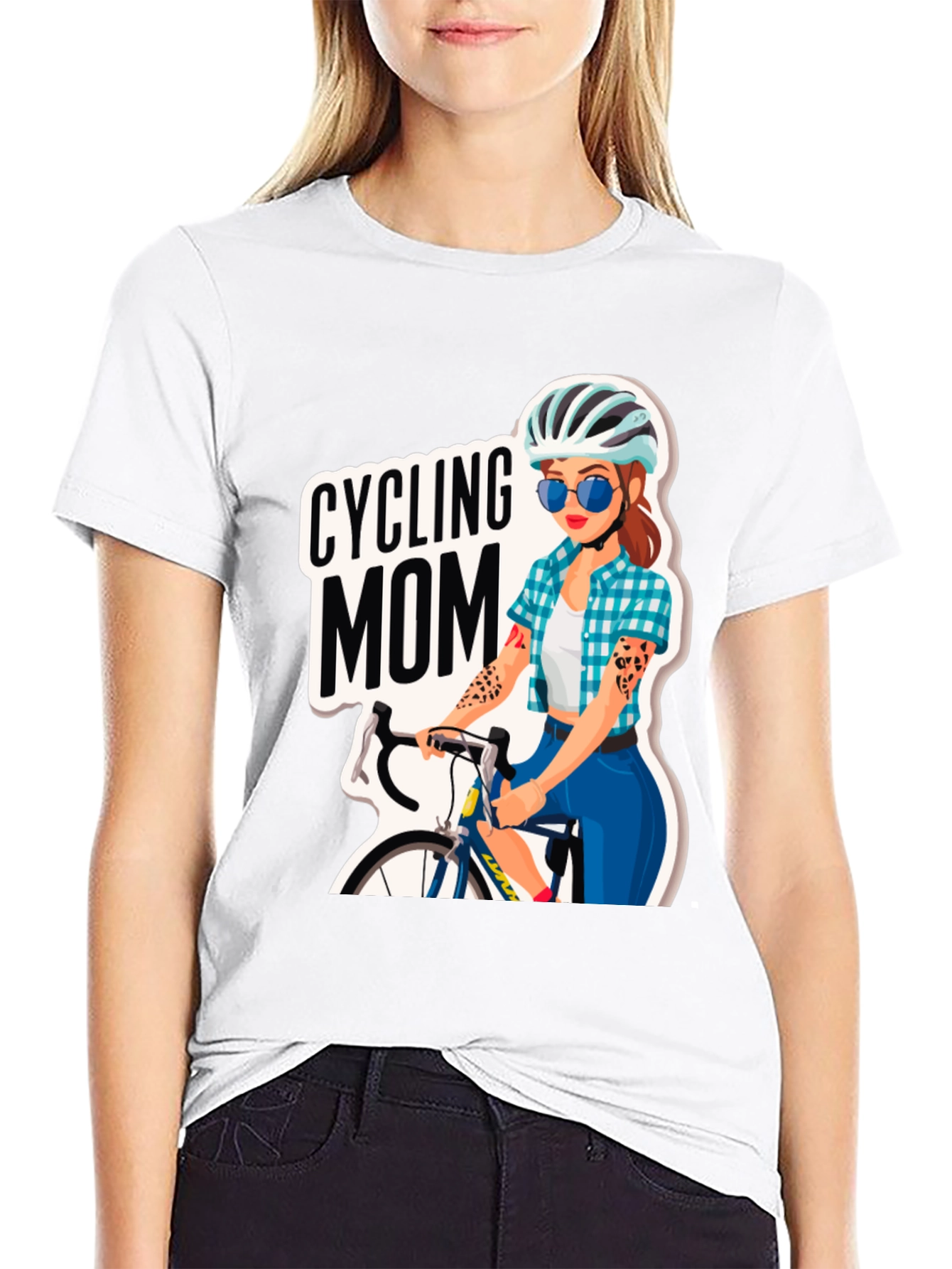 Cycling Mom Graphic Tee - Bike Lover T-Shirt