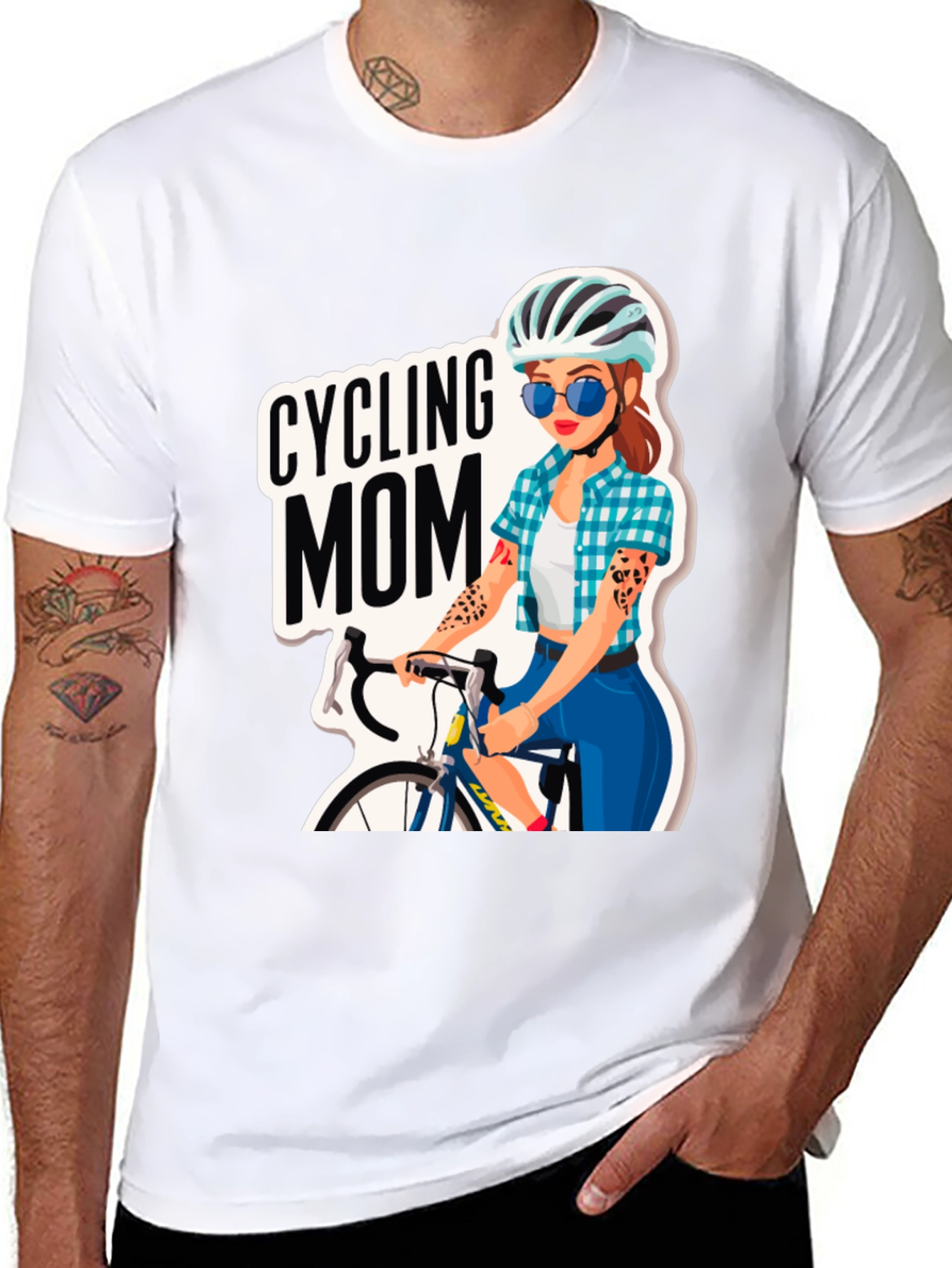 Cycling Mom Graphic Tee - Bike Lover T-Shirt