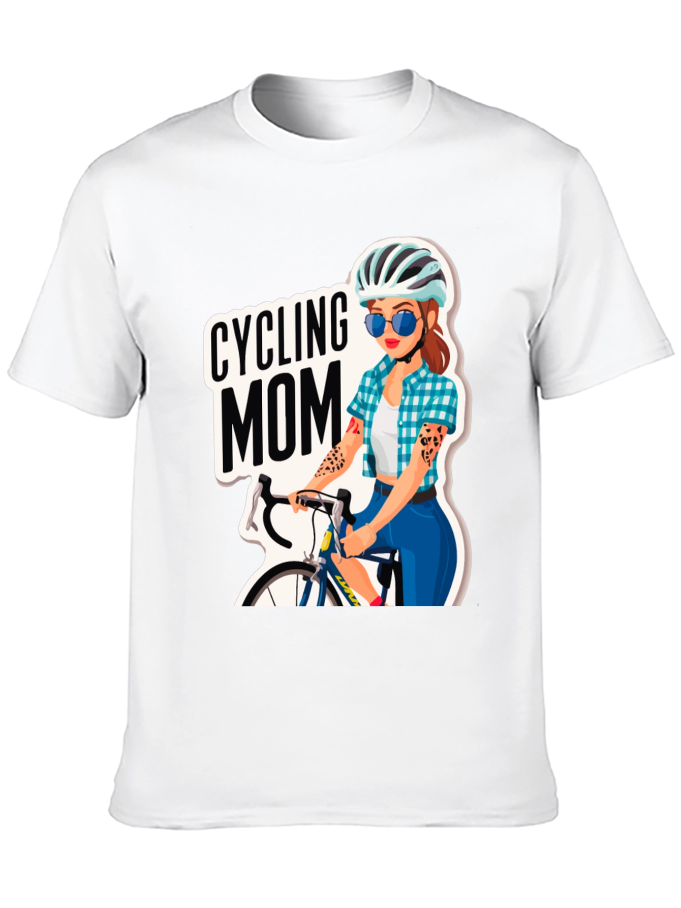 Cycling Mom Graphic Tee - Bike Lover T-Shirt