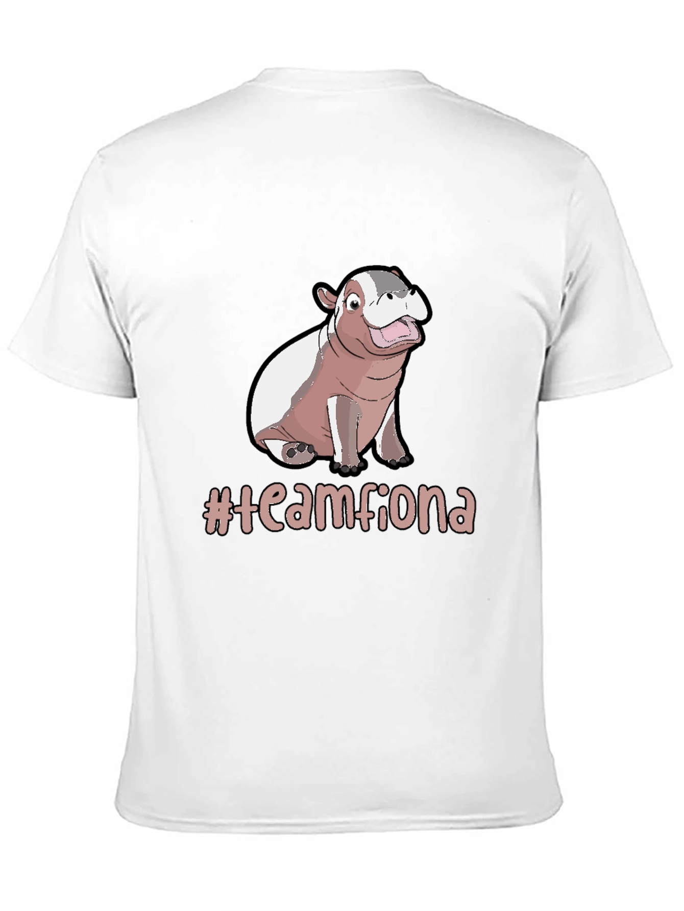 Team Fiona Hippo T-Shirt -  Unisex Black Tee