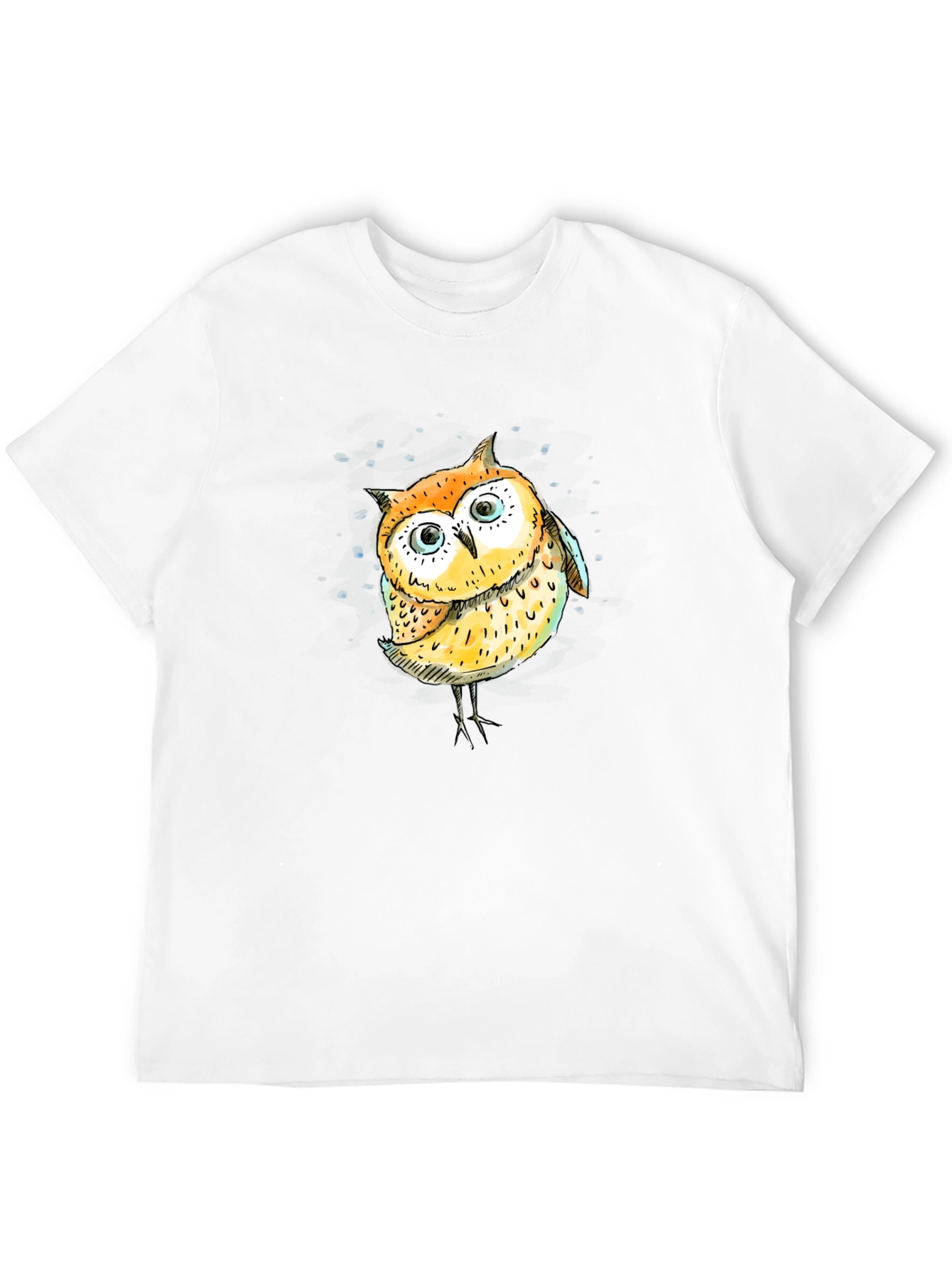 Owl Graphic Tee - Black Cotton T-Shirt
