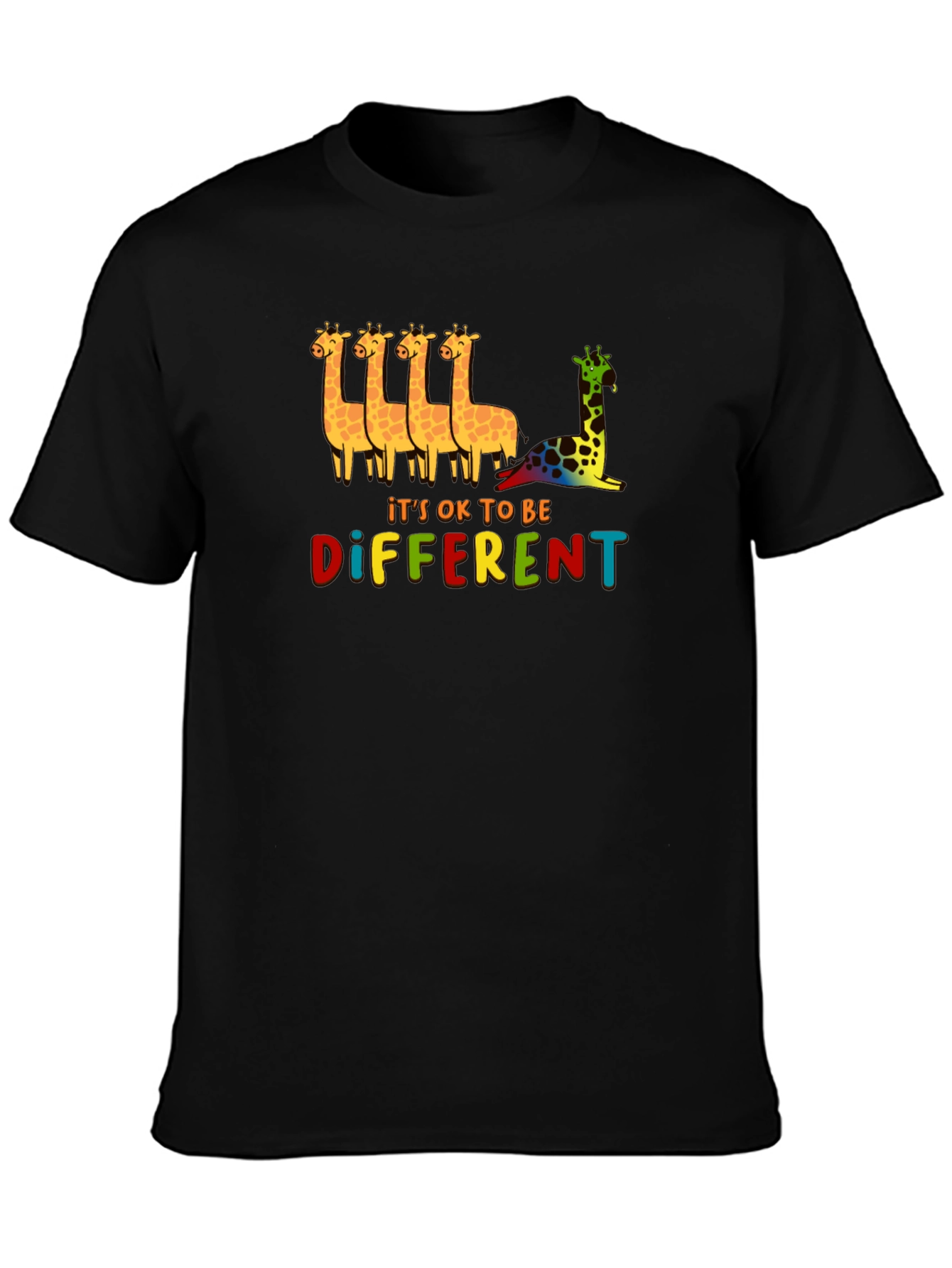 Its OK To Be Different Giraffe Graphic Tee