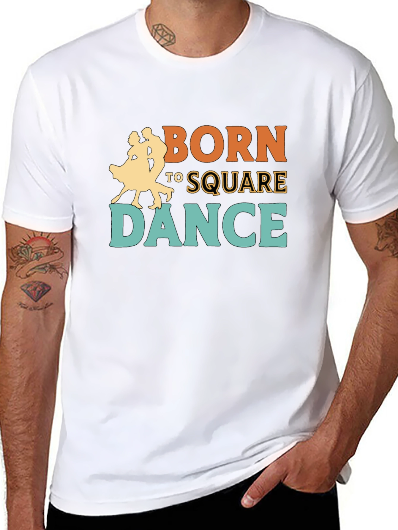 Born to Square Dance Graphic Tee - Black