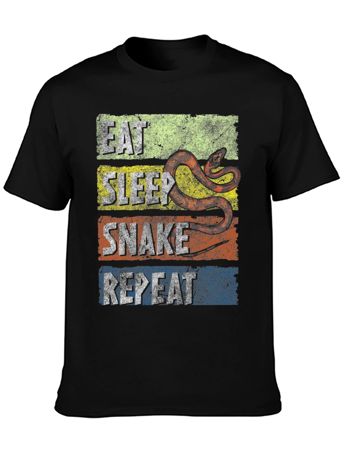 Eat Sleep Snake Repeat Graphic T-Shirt
