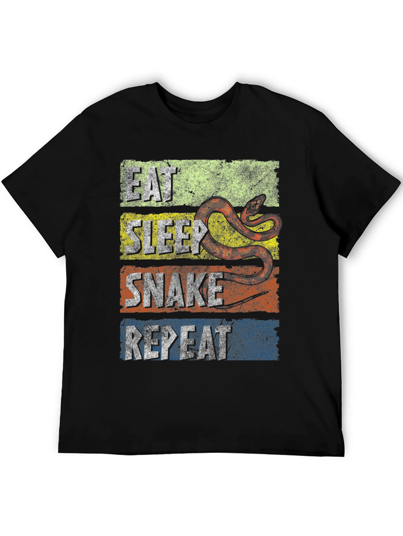 Eat Sleep Snake Repeat Graphic T-Shirt
