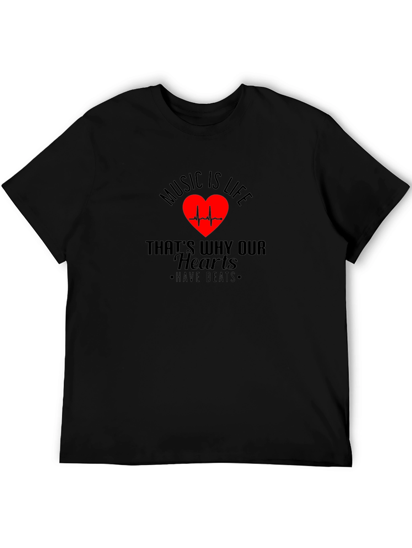 Music is Life T-Shirt - Heartbeat Design