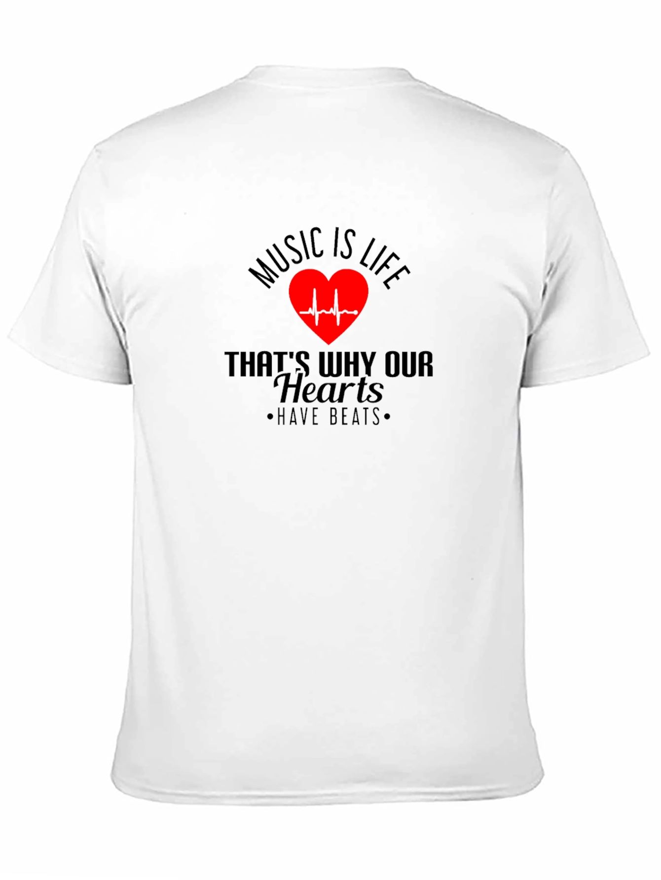 Music is Life T-Shirt - Heartbeat Design
