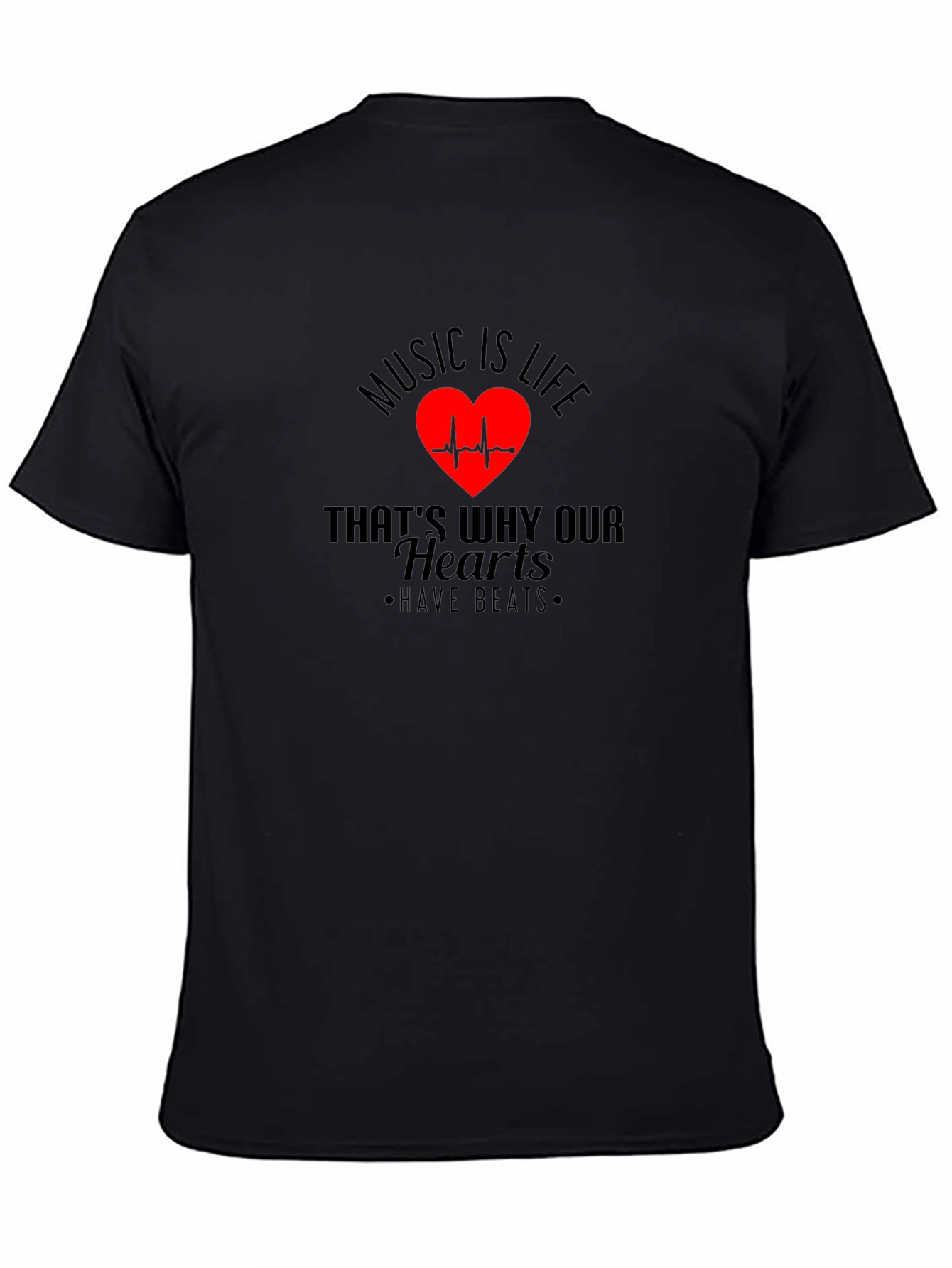 Music is Life T-Shirt - Heartbeat Design