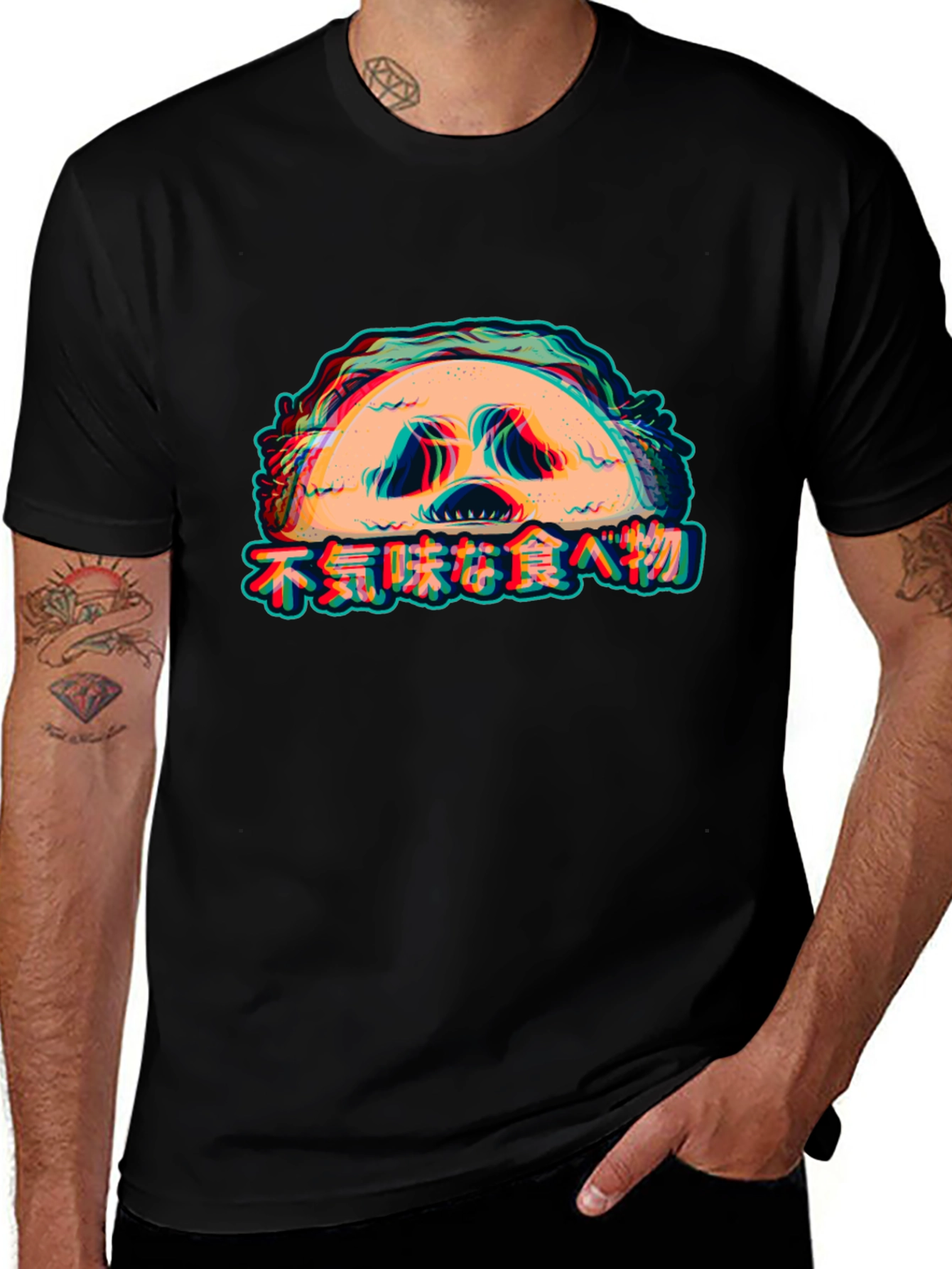 Skull Taco Graphic Tee - Mens Black T-Shirt