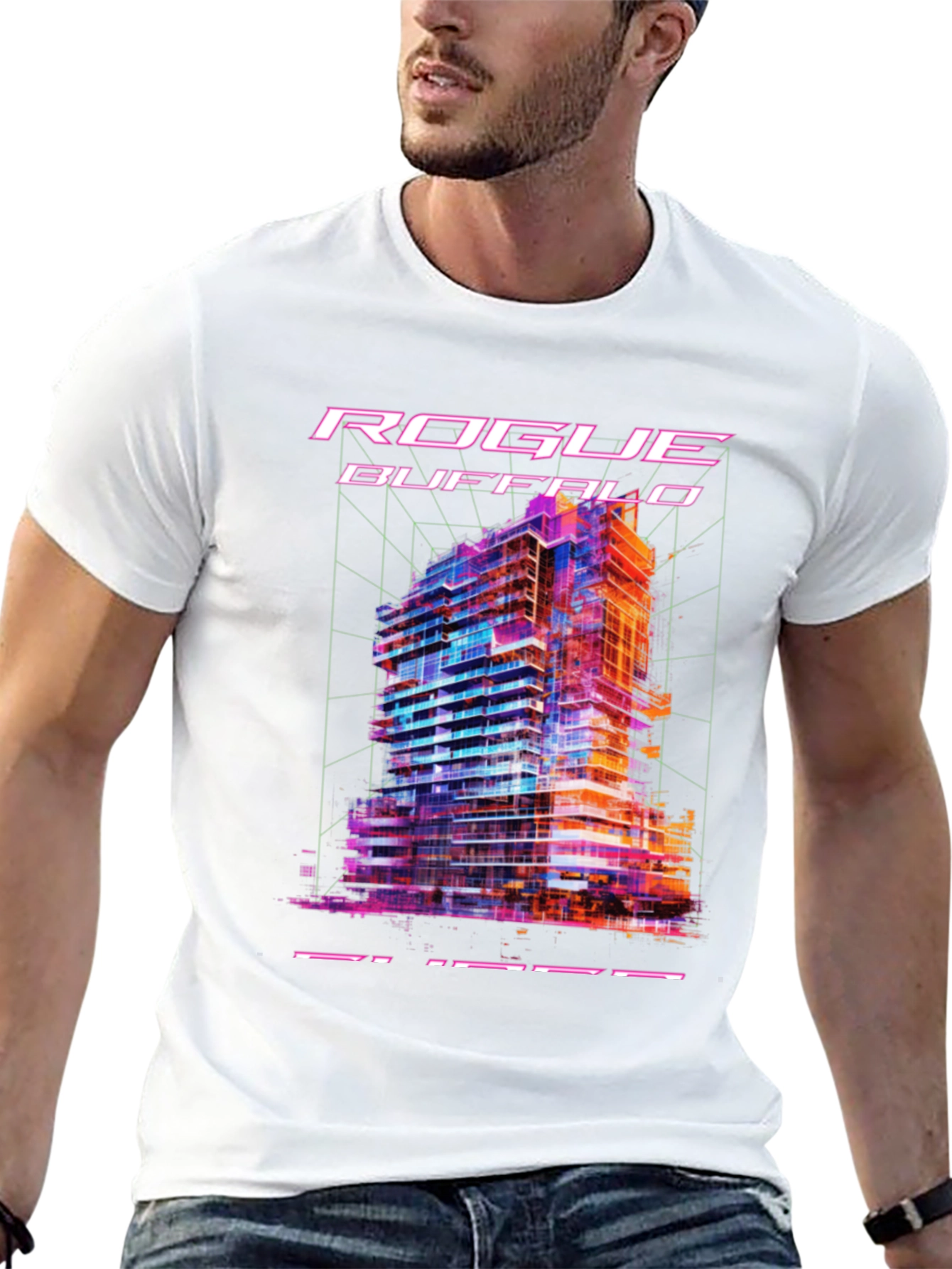 Rogue Buffalo Cityscape Graphic Tee - Black