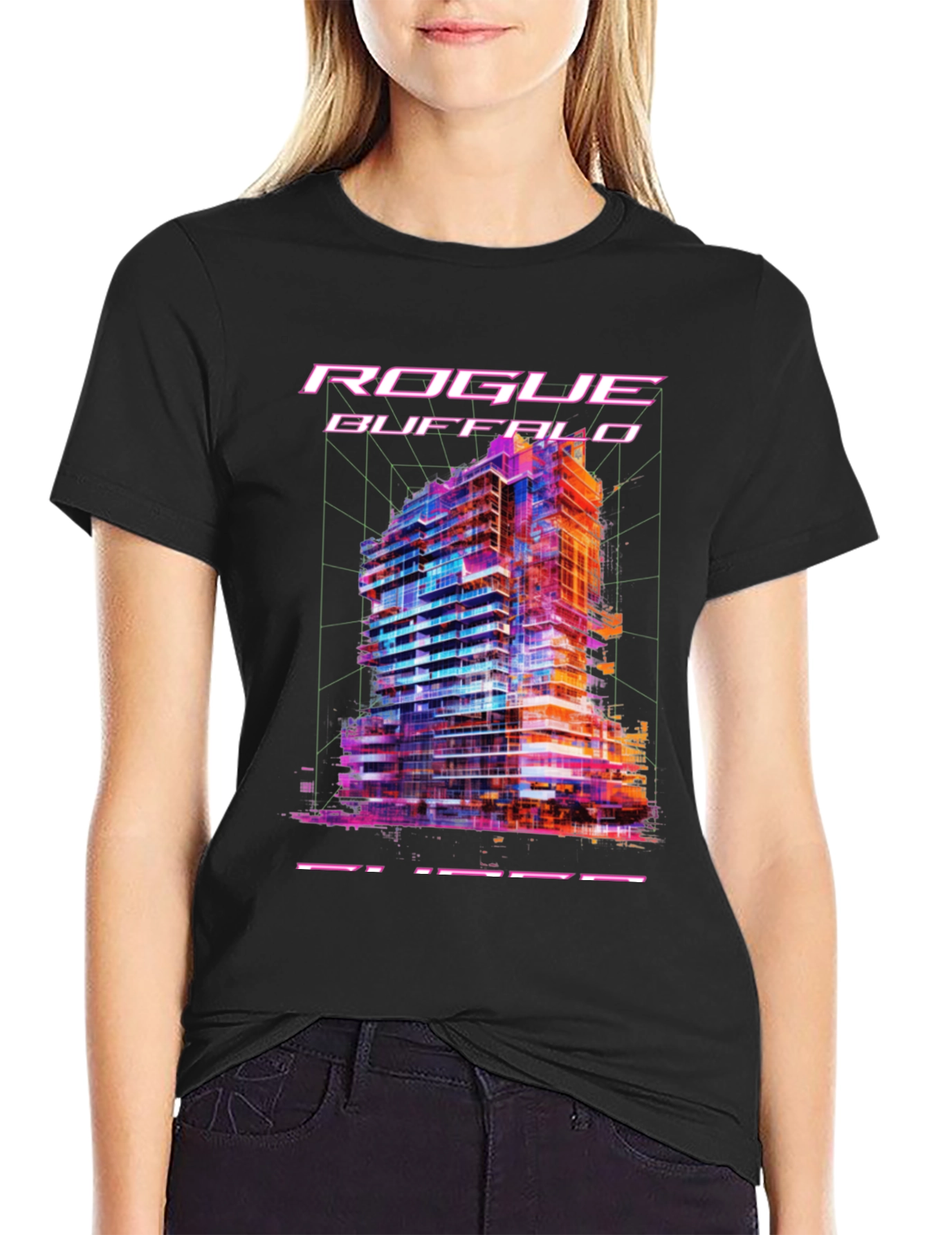 Rogue Buffalo Cityscape Graphic Tee - Black