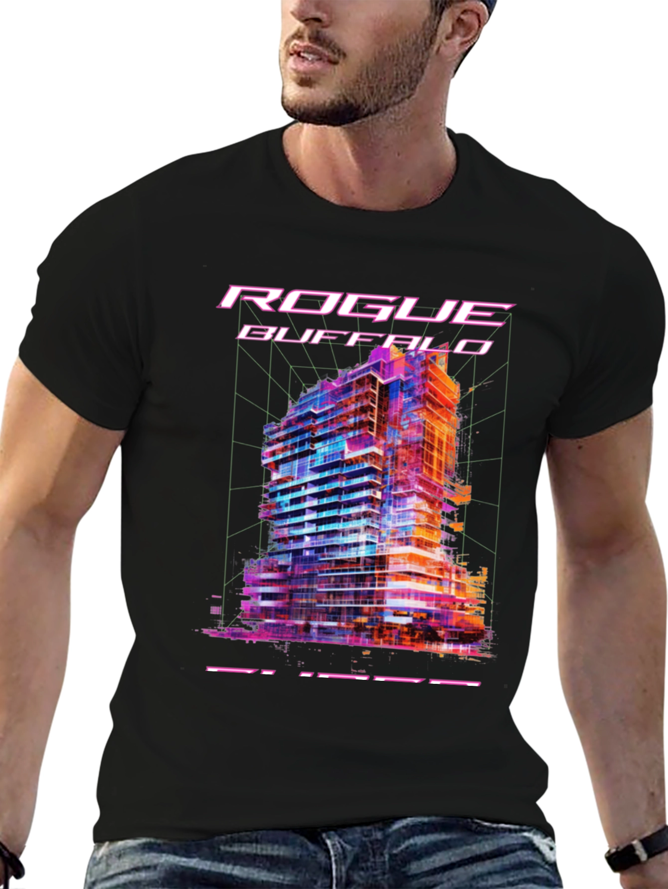 Rogue Buffalo Cityscape Graphic Tee - Black