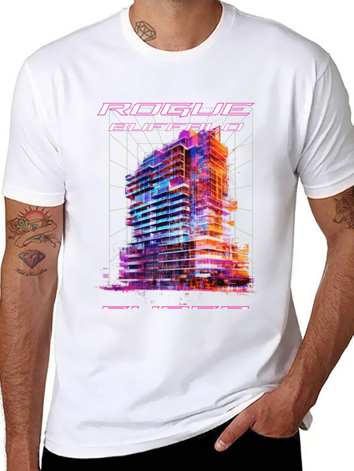 Rogue Buffalo Cityscape Graphic Tee - Black
