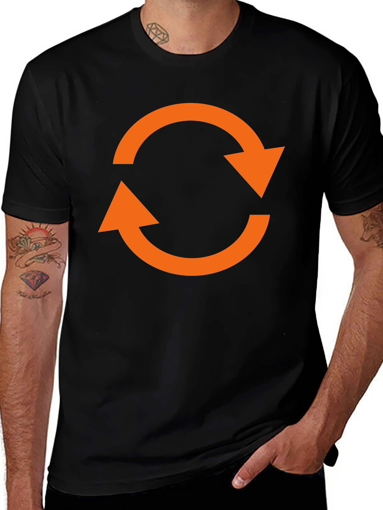Circular Arrow Graphic T-Shirt