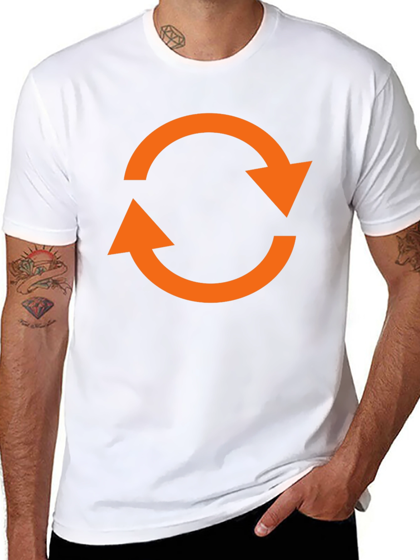 Circular Arrow Graphic T-Shirt