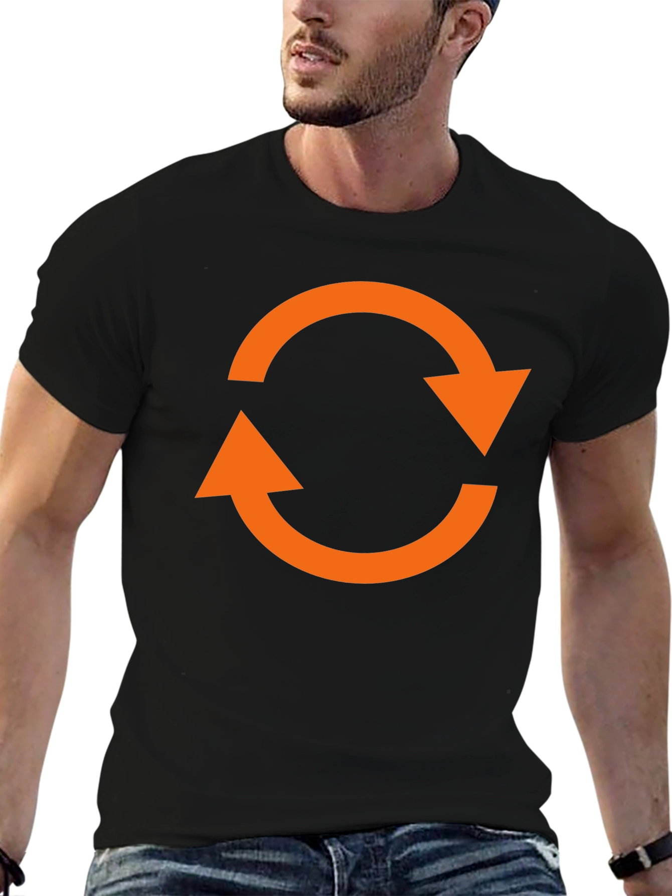 Circular Arrow Graphic T-Shirt