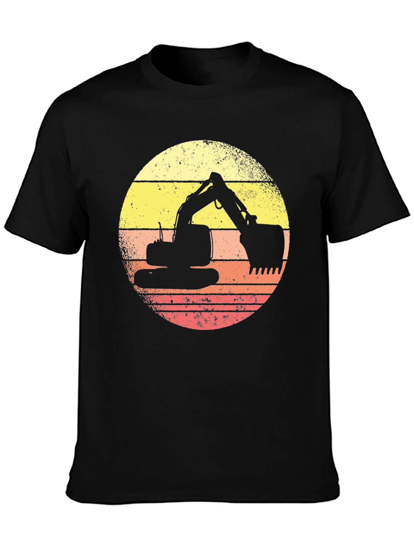 Retro Excavator Sunset Graphic Tee