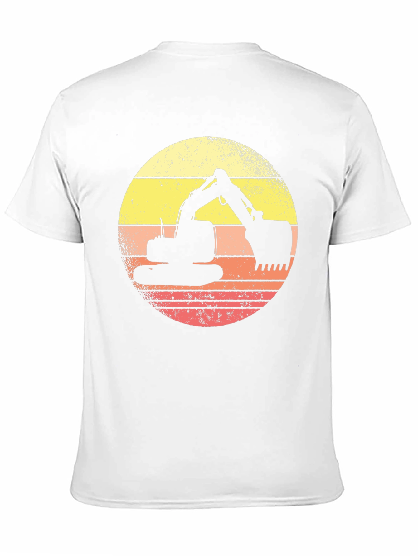 Retro Excavator Sunset Graphic Tee
