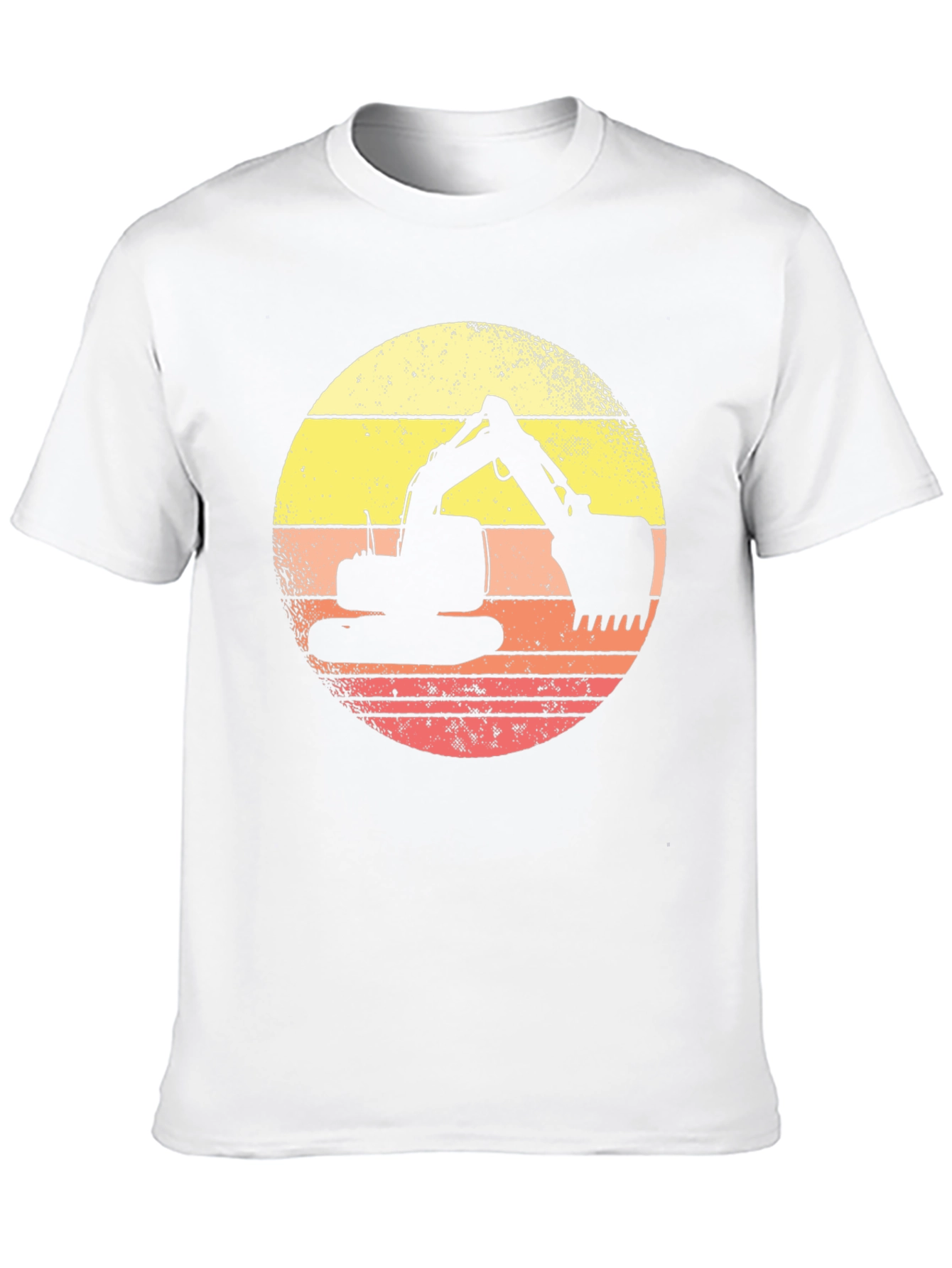 Retro Excavator Sunset Graphic Tee