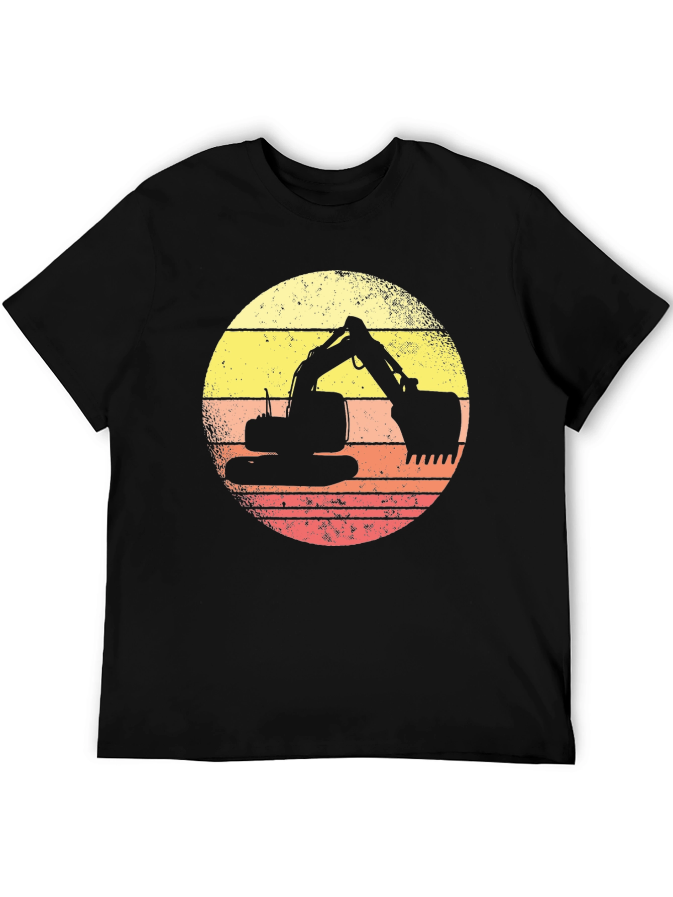 Retro Excavator Sunset Graphic Tee