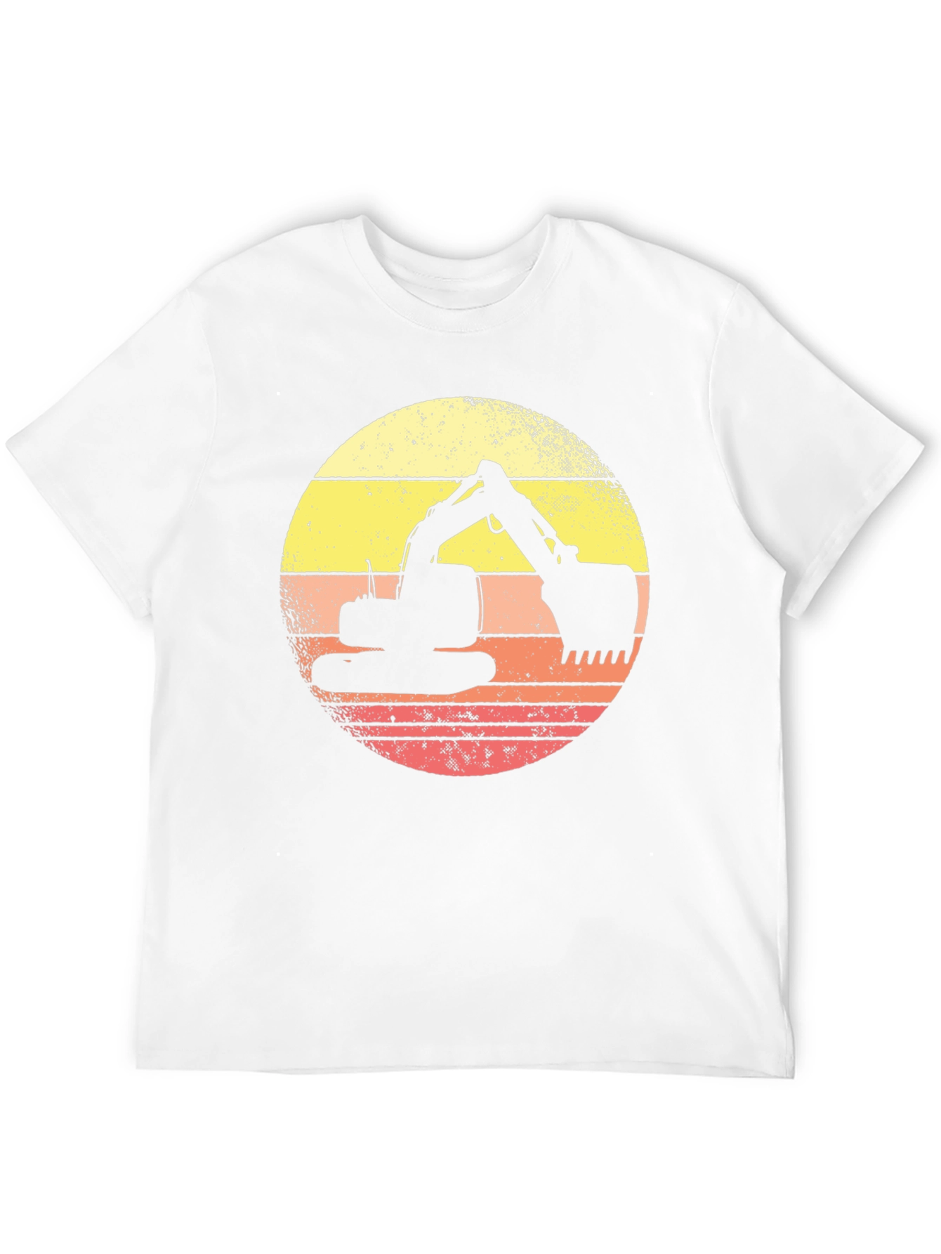 Retro Excavator Sunset Graphic Tee