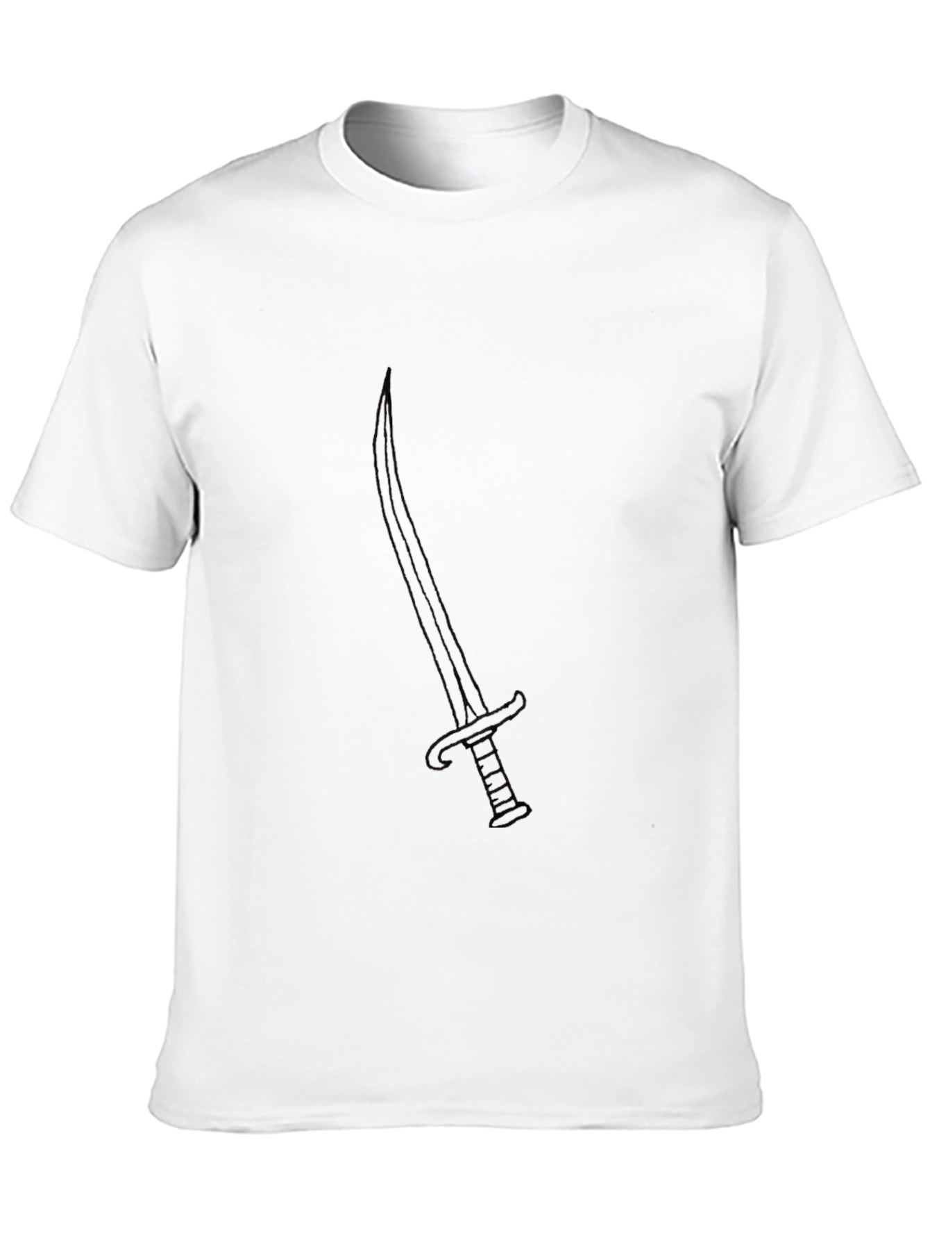 Black T-Shirt with Sword Design