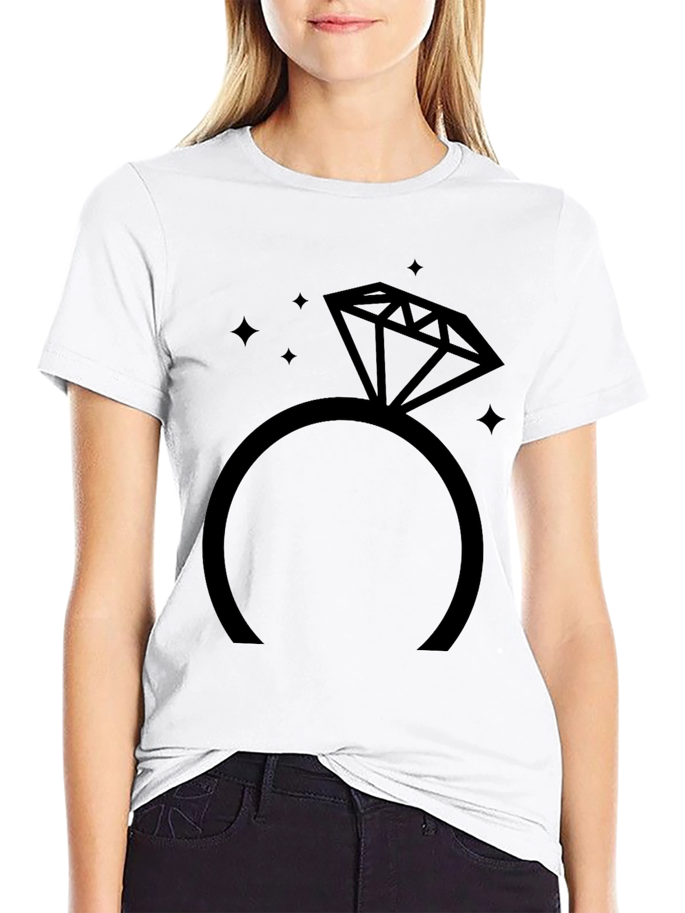 Diamond Ring Graphic Tee - Stylish & Unique