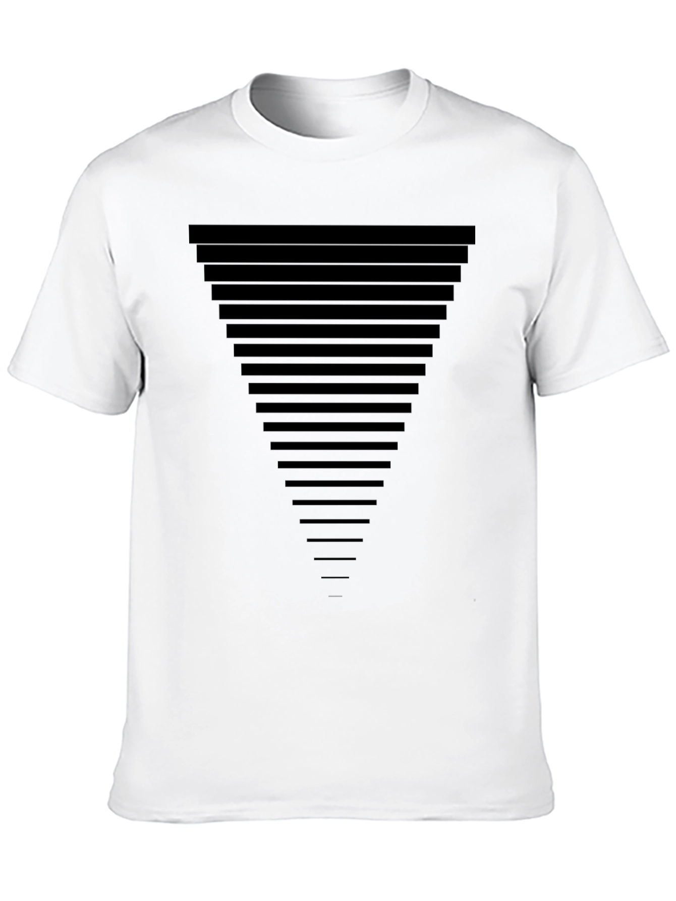 Modern Geometric Triangle Tee - Stylish Black T-Shirt