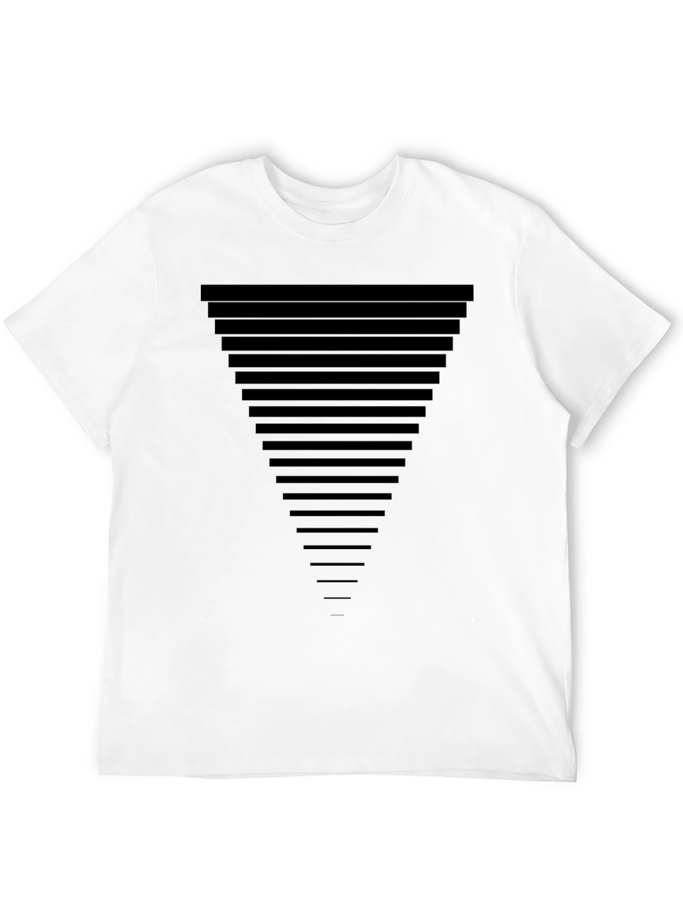 Modern Geometric Triangle Tee - Stylish Black T-Shirt