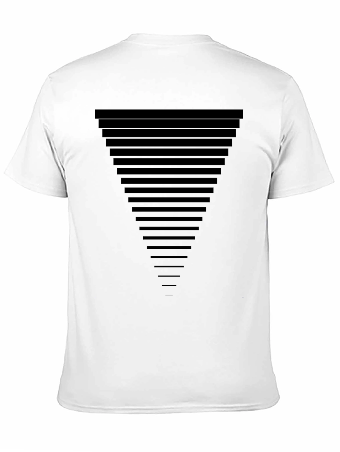 Modern Geometric Triangle Tee - Stylish Black T-Shirt