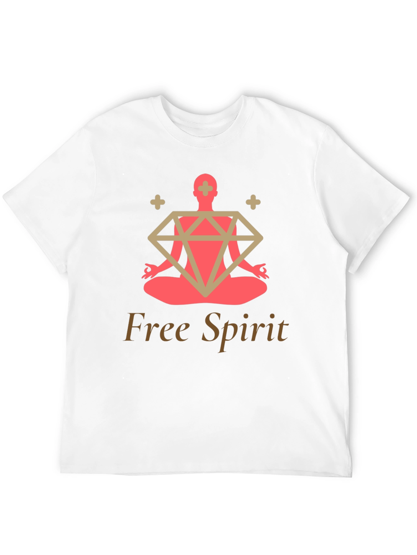 Free Spirit Yoga T-Shirt - Meditating Zen Diamond Design