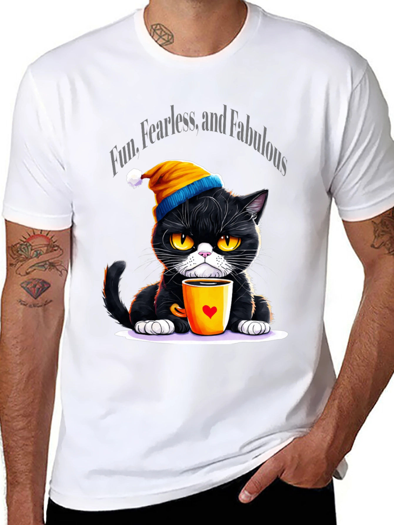 Fun Fearless Fabulous Cat T-Shirt