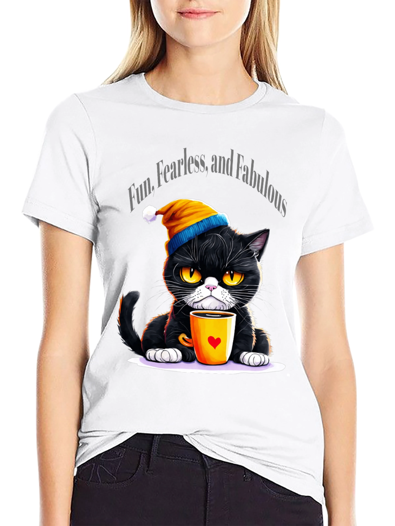 Fun Fearless Fabulous Cat T-Shirt