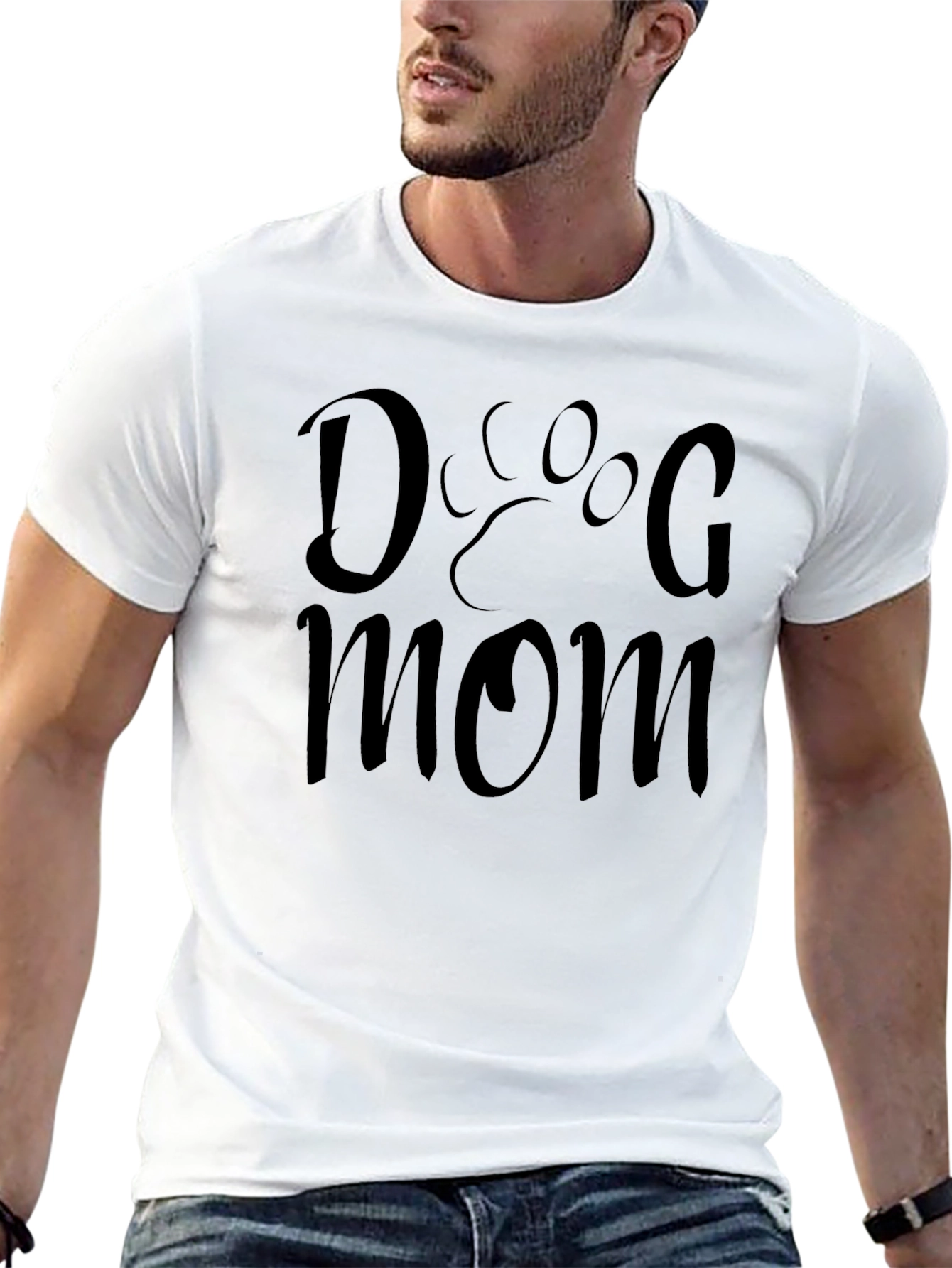 Dog Mom T-Shirt - Paw Print Design