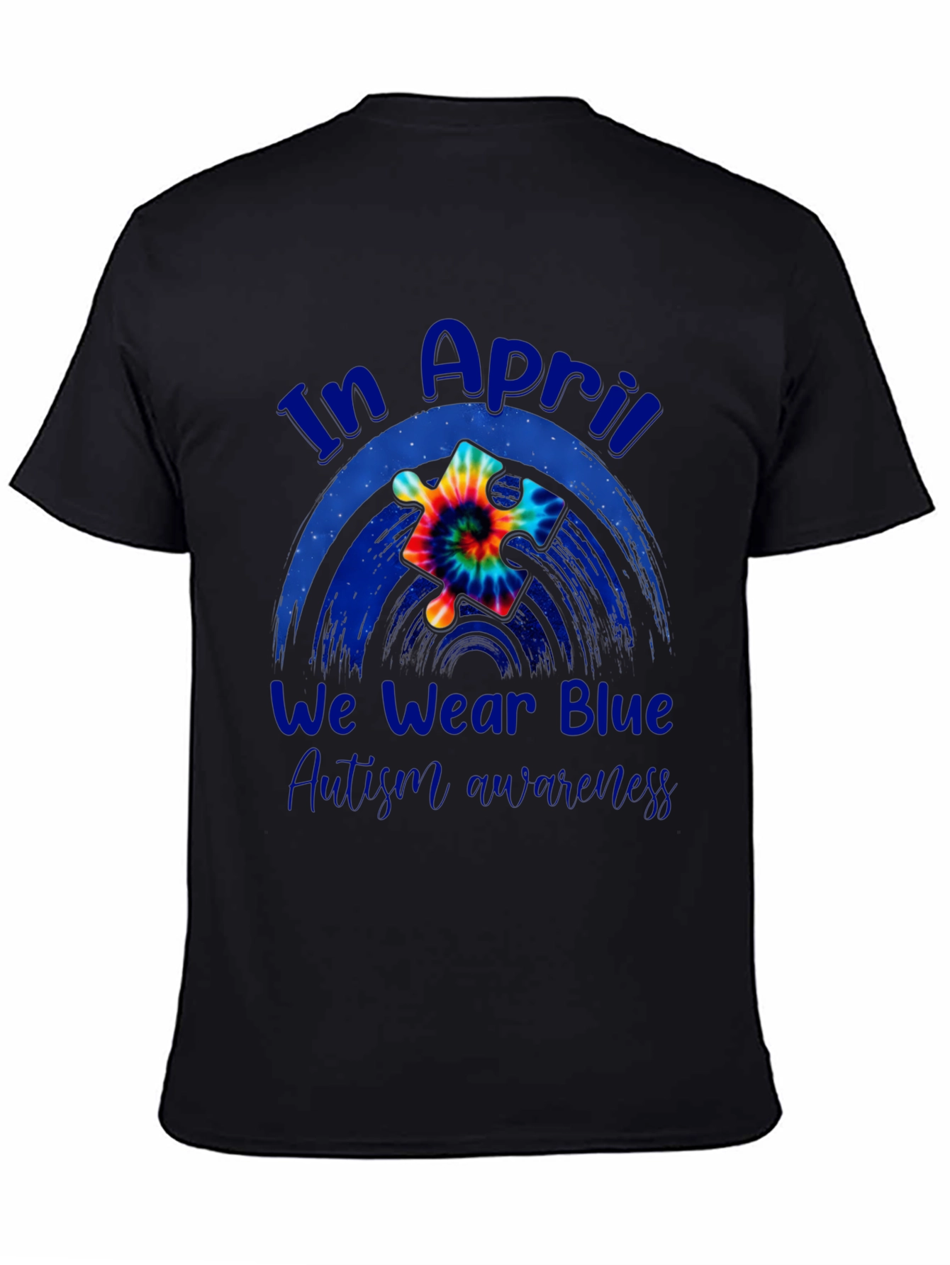 In April We Wear Blue Autism Awareness T-Shirt
