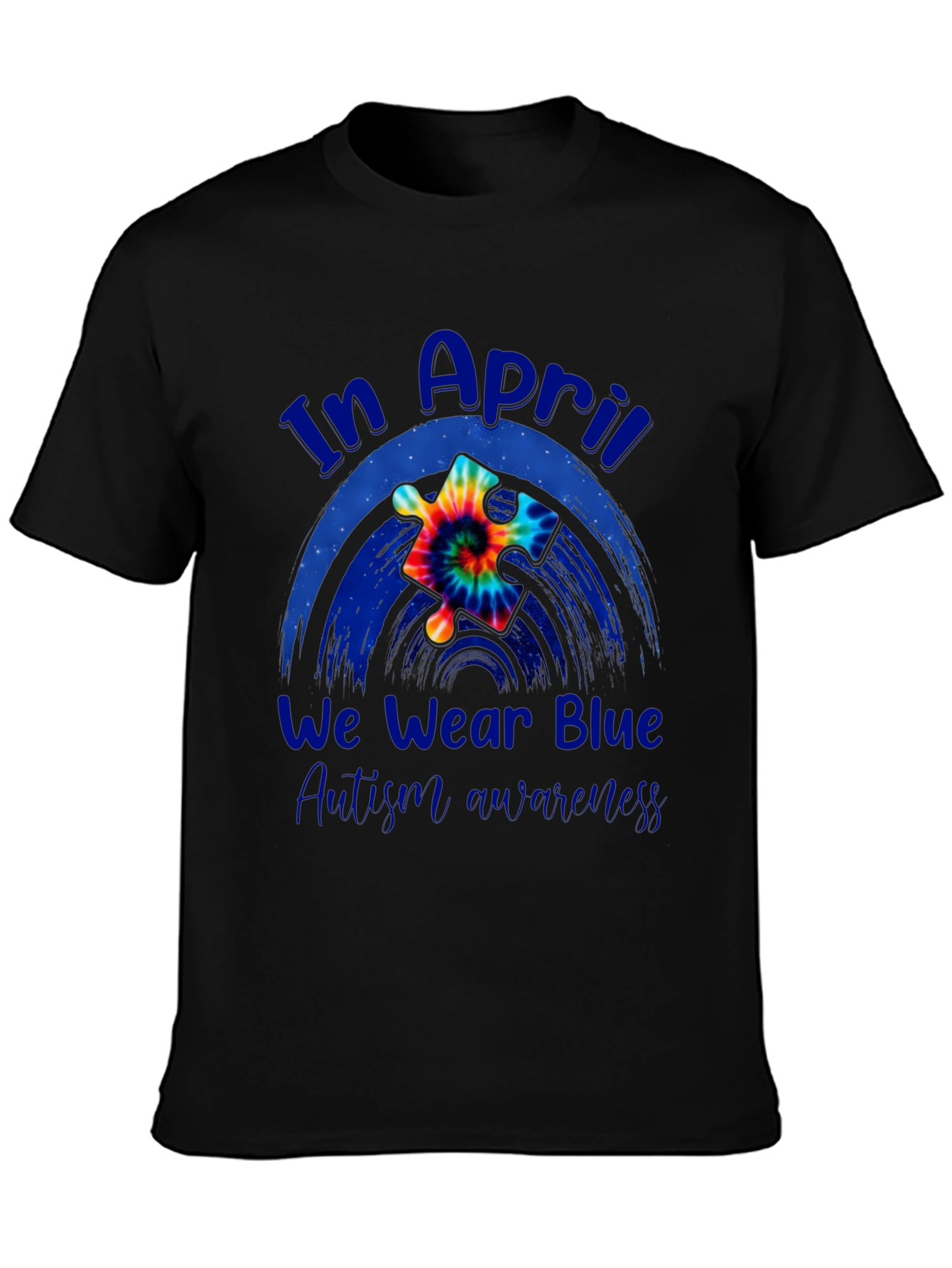 In April We Wear Blue Autism Awareness T-Shirt