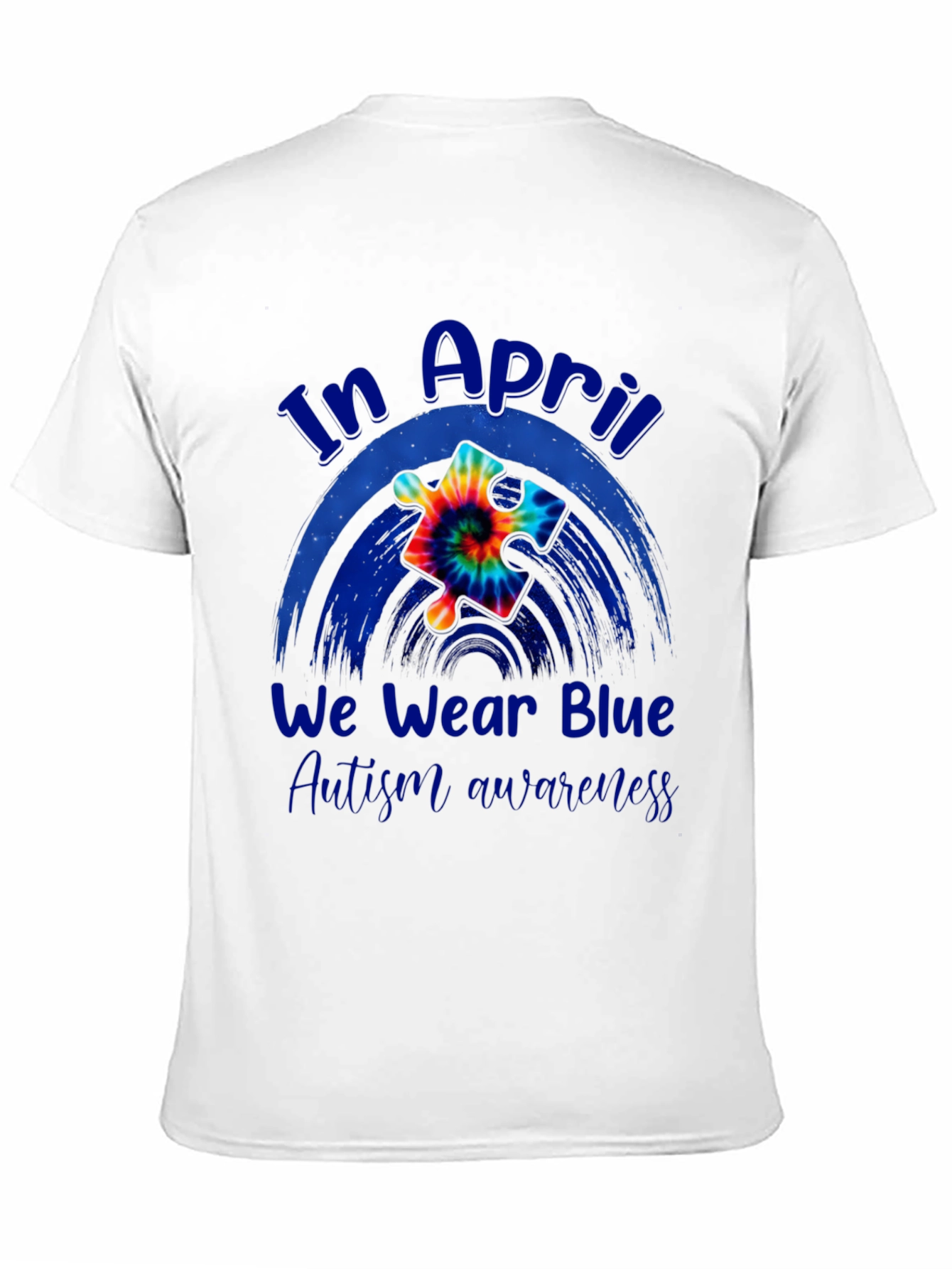 In April We Wear Blue Autism Awareness T-Shirt