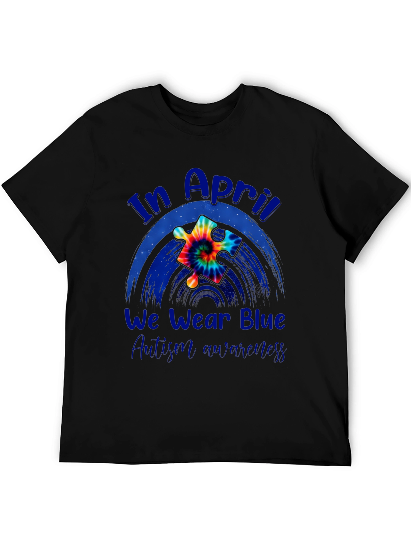 In April We Wear Blue Autism Awareness T-Shirt