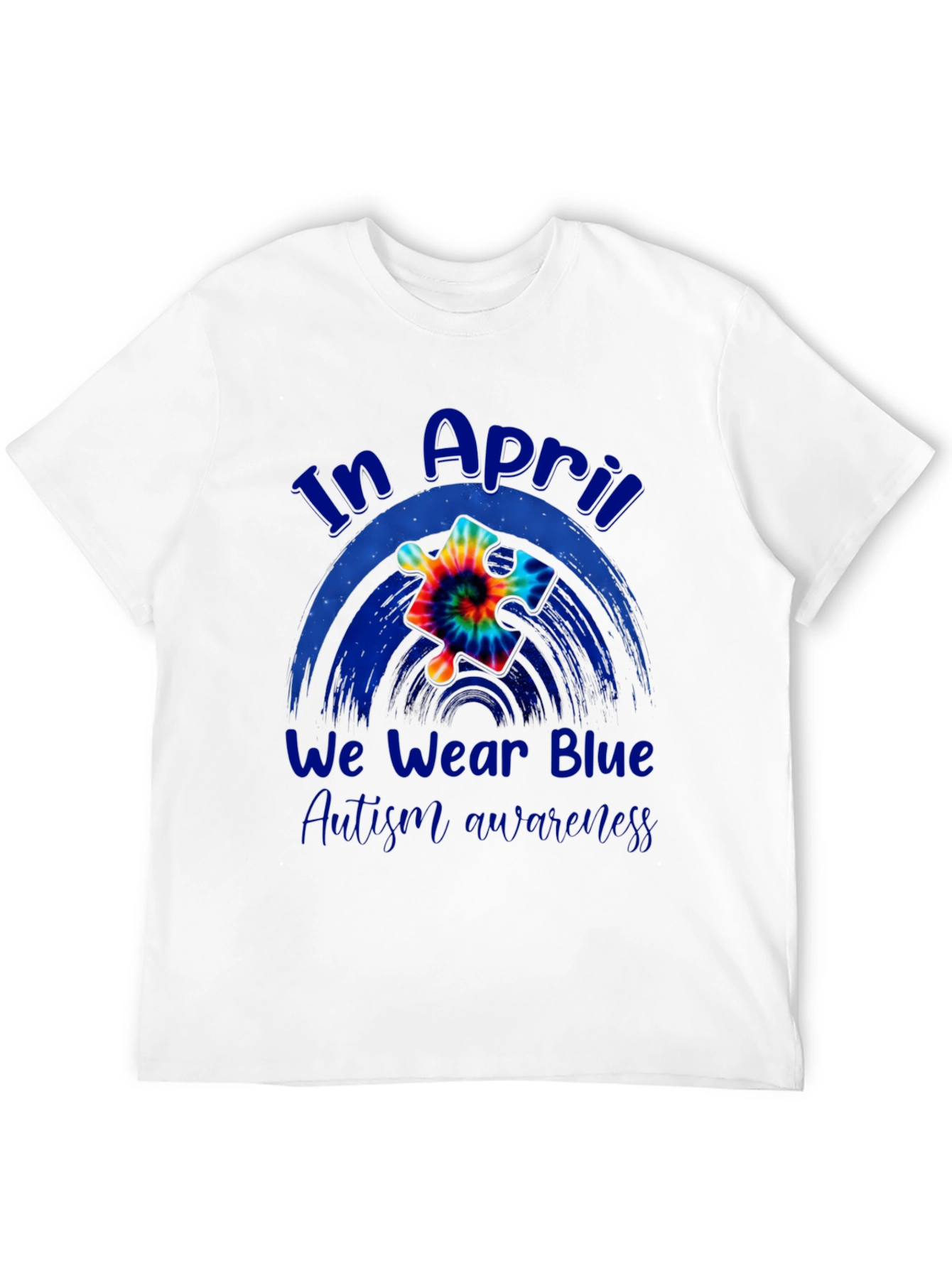 In April We Wear Blue Autism Awareness T-Shirt